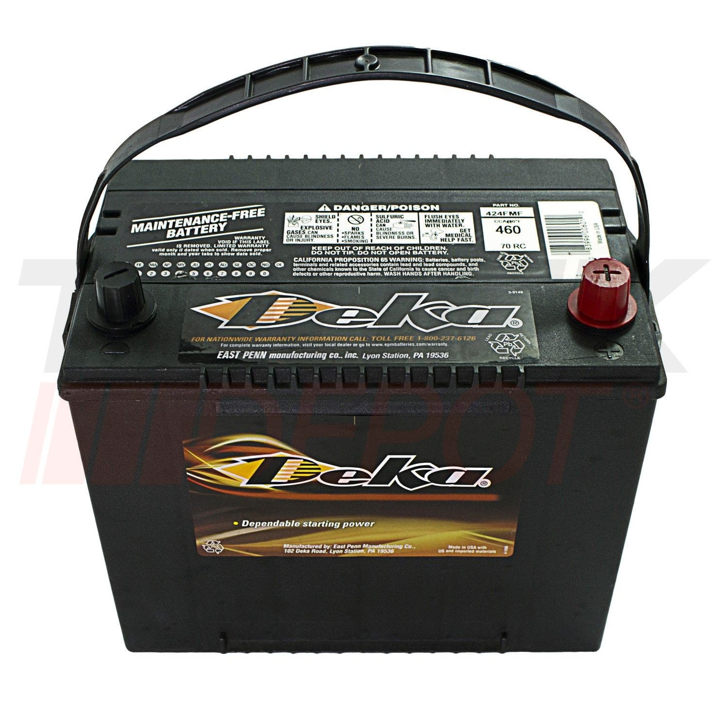 Bateria DEKA 460CCA 424MF / N50Z (36 lbs. 9" x 10.75" x 6.75")