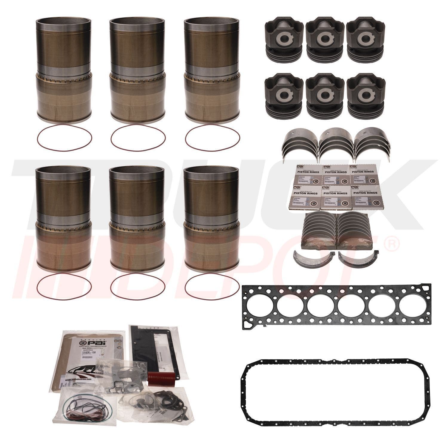 Kit de Overhaul Cummins ISX 2a. Gen. (piston 2881873)(1997-2010) camisa sin APR 150mm 2 ejes de levas