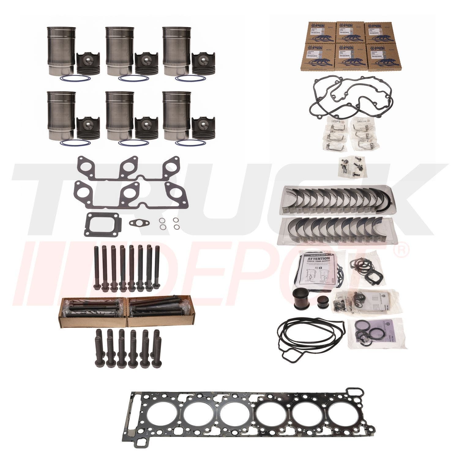 Juego de overhaul Detroit DD 15 piston A4720371401 EPA07