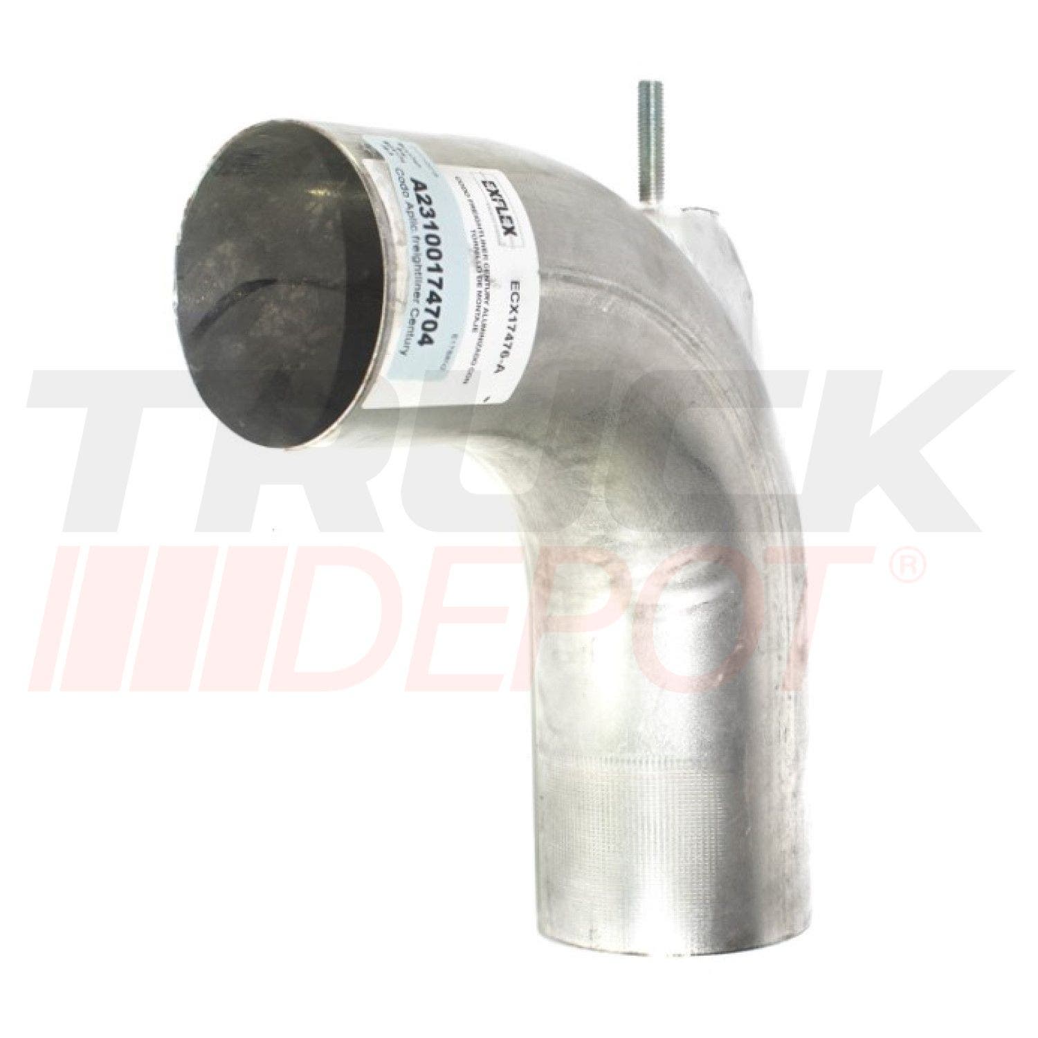 Codo Freightliner Century Class aluminizado