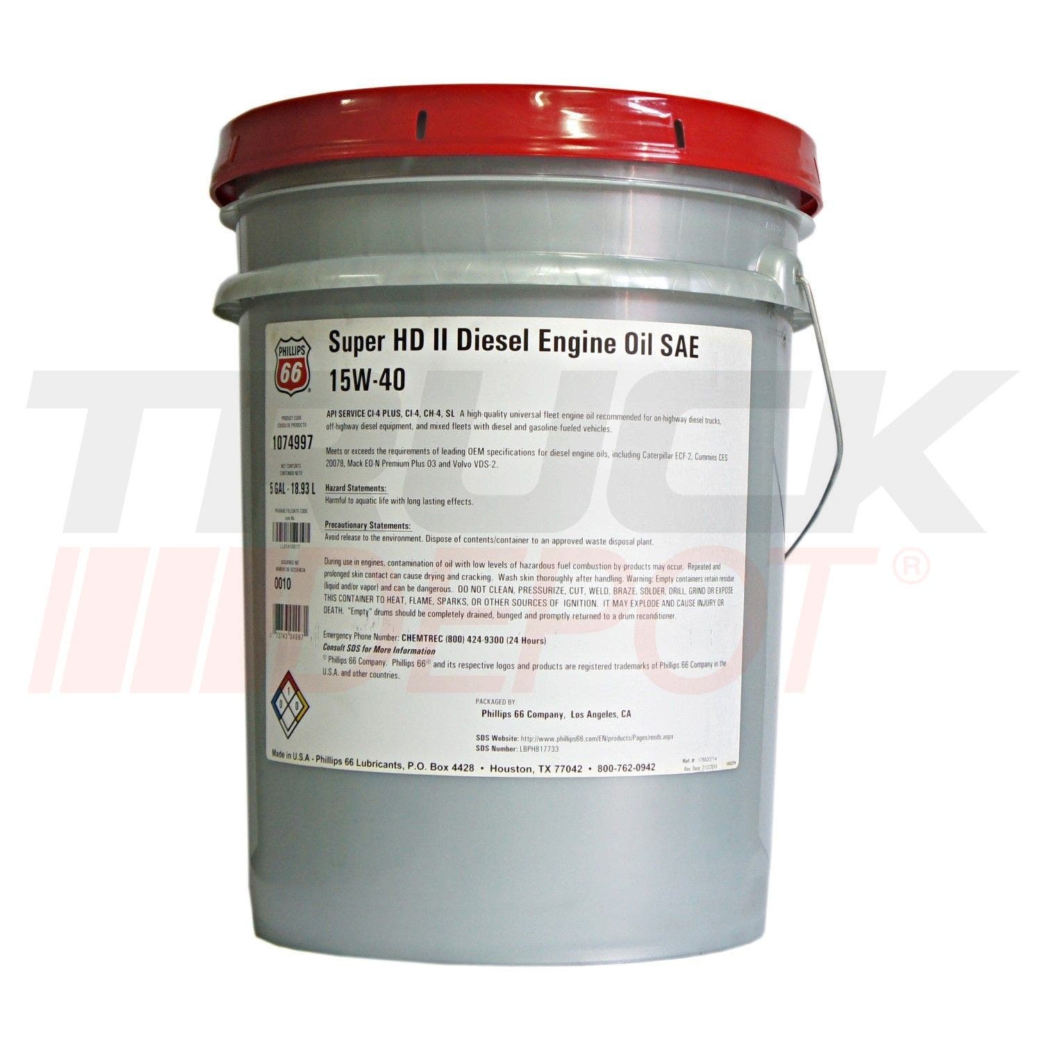 Aceite Phillips 66 Super HD SAE 15W40 CI-4 cubeta