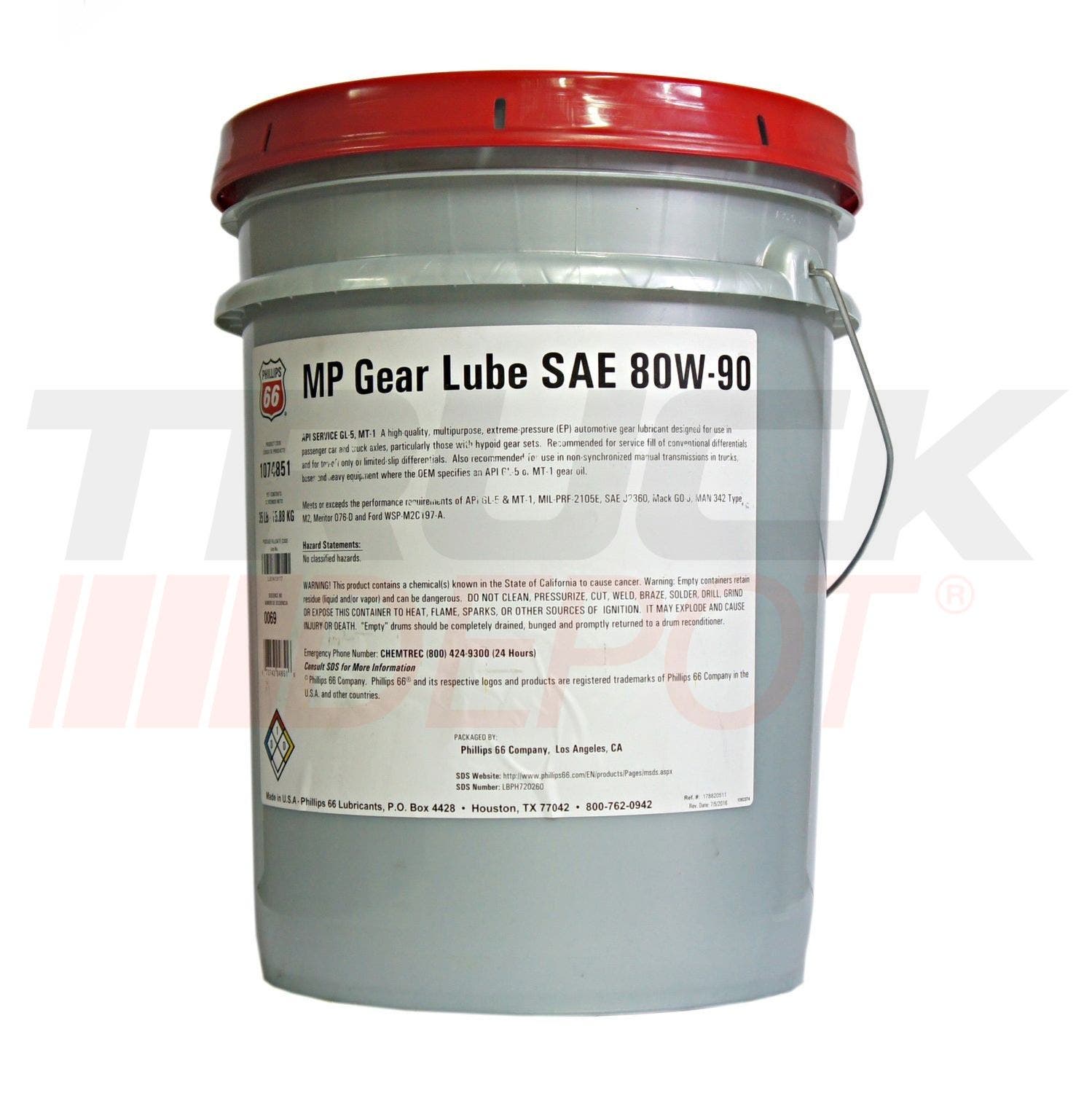 Aceite Phillips 66 para caja 80W90 GL-5 cubeta
