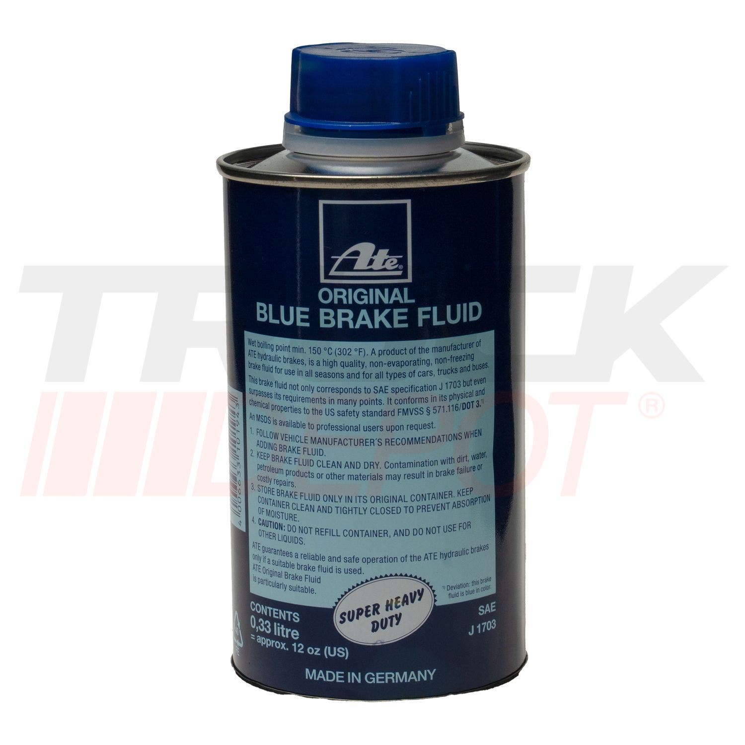 Liquido de frenos DOT 3 Ate azul 12 onz. Ate 36 unidades caja