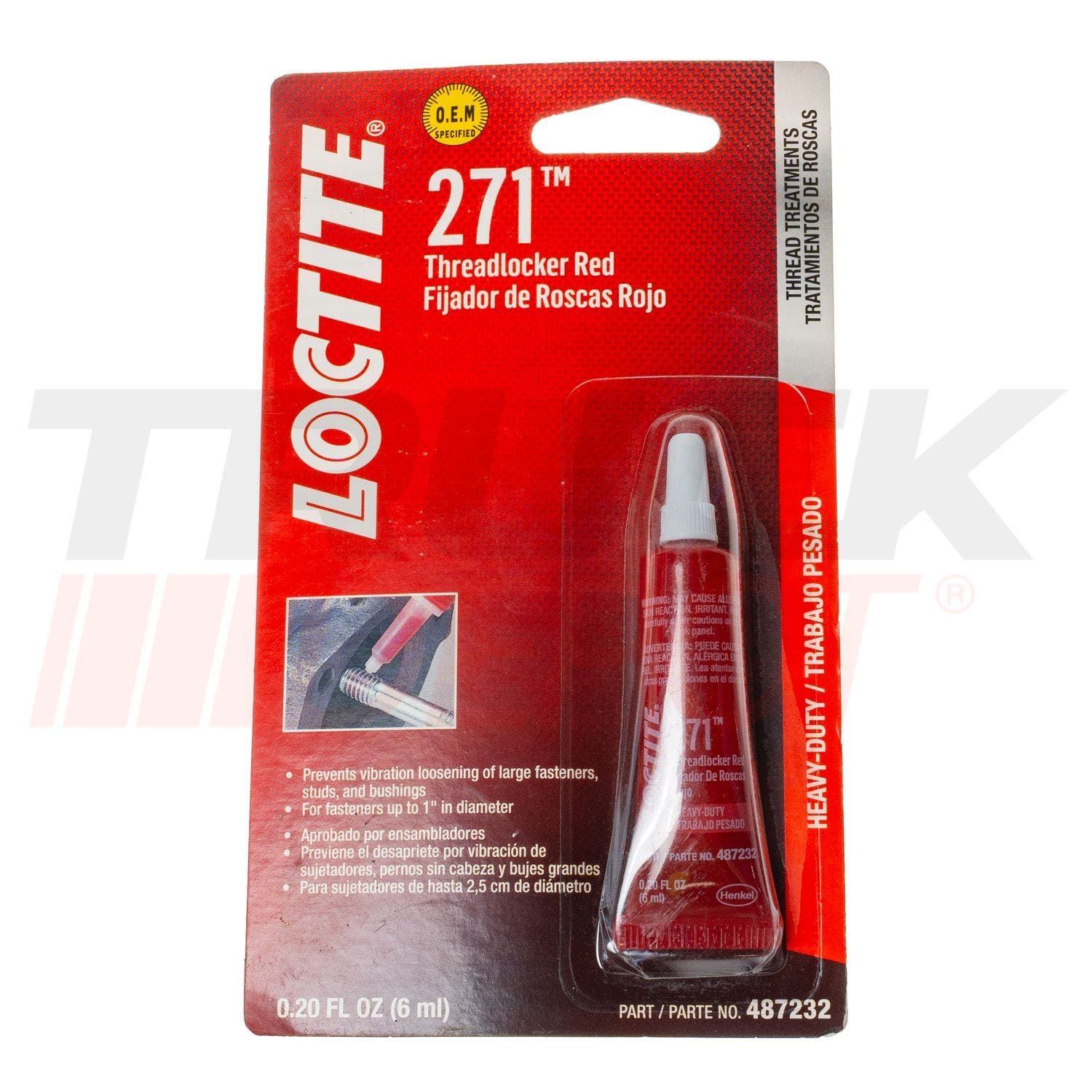 Traba tornillos Loctite rojo 271 6 ml