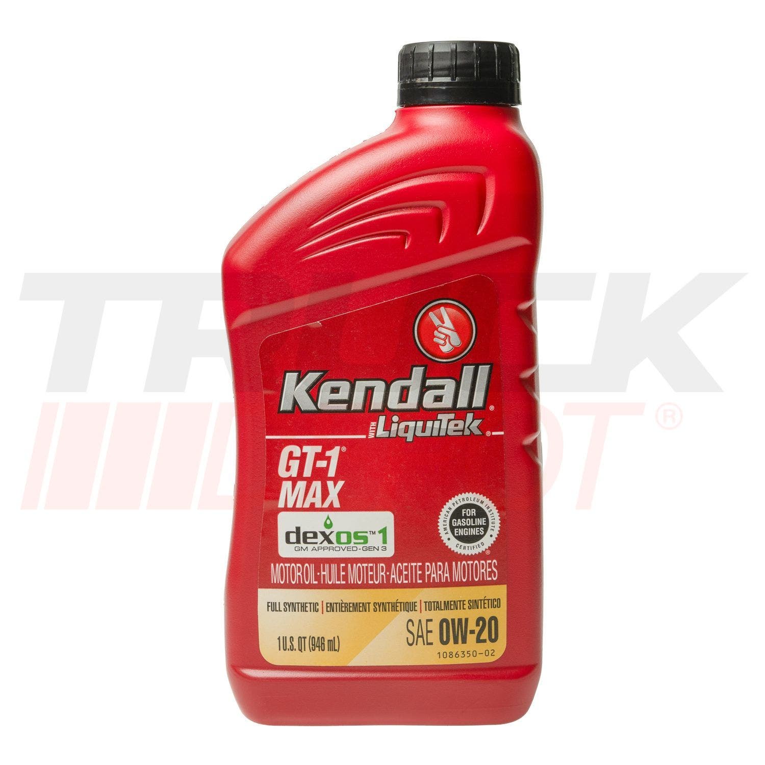 Cuarto de aceite Kendall GT-1 sintetico SAE 0W20 gasolina