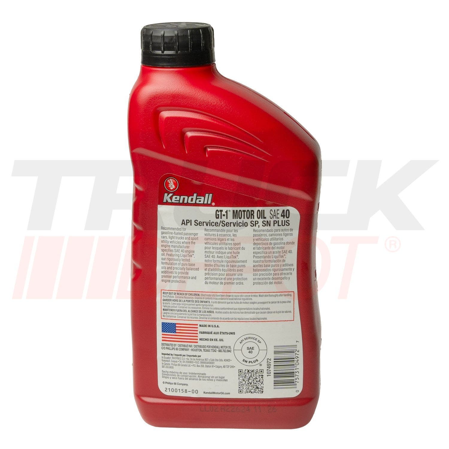 Cuarto de aceite Kendall Sintetico Versatrans CVT Plus