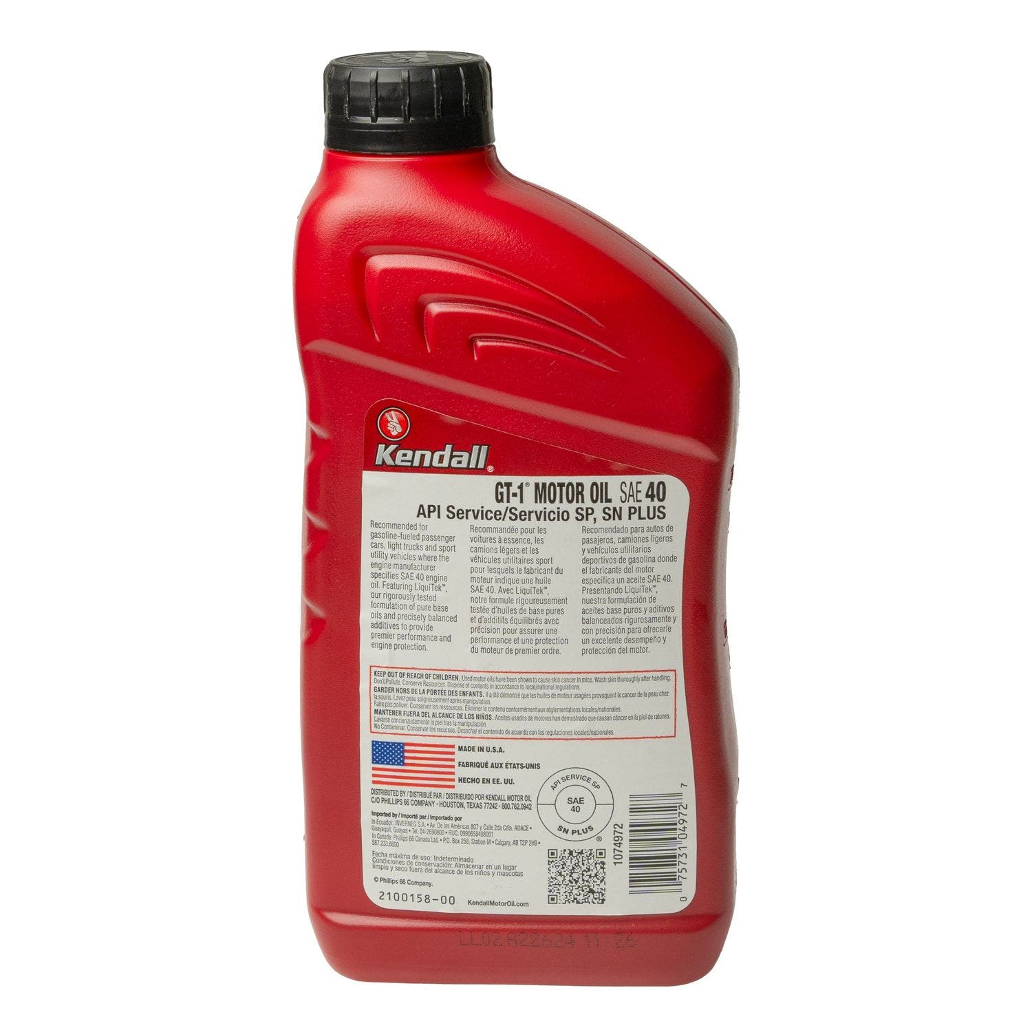 Cuarto de aceite Kendall Sintetico Versatrans CVT Plus