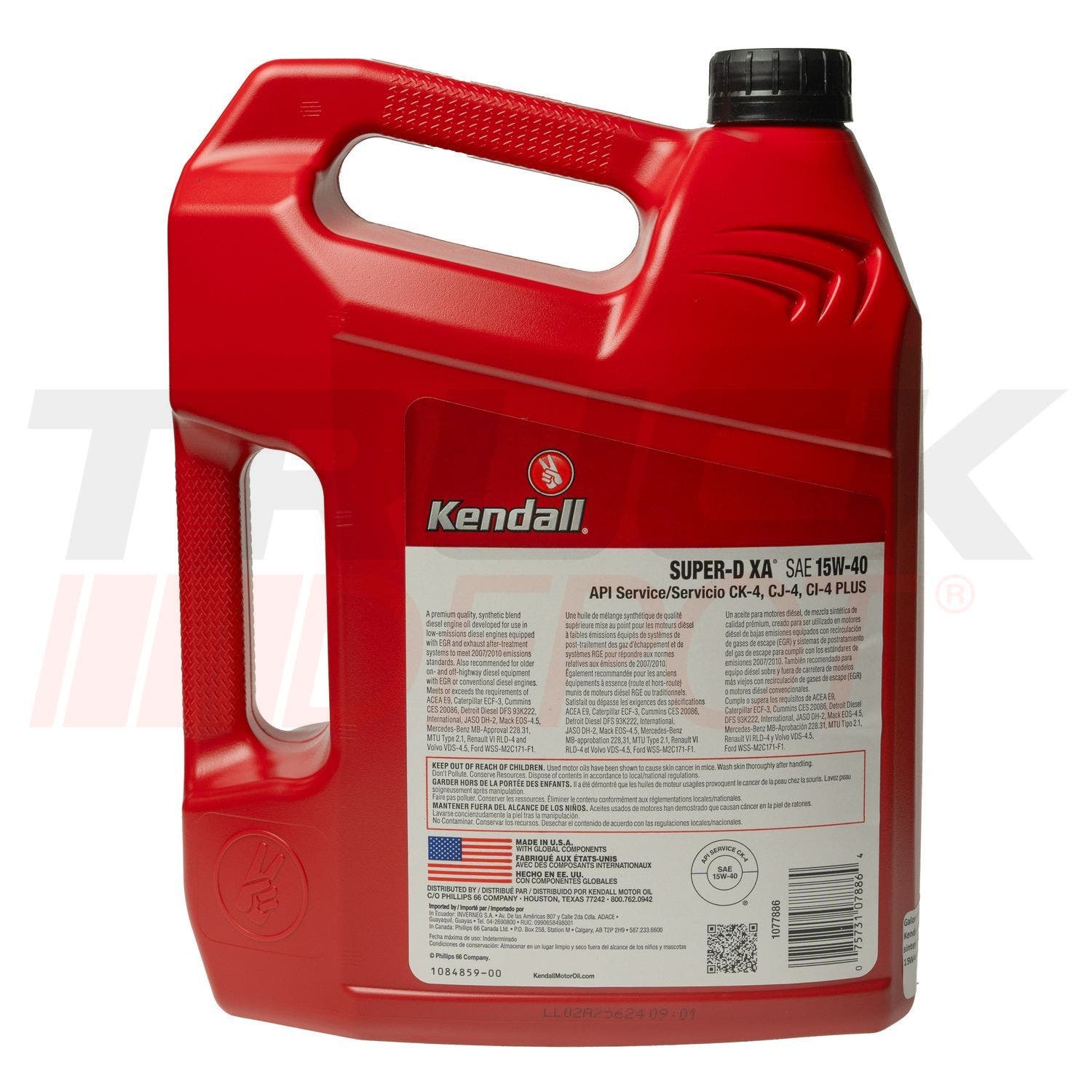 Galon de aceite Kendall D-XA semi sintetico SAE 15W40 CK-4