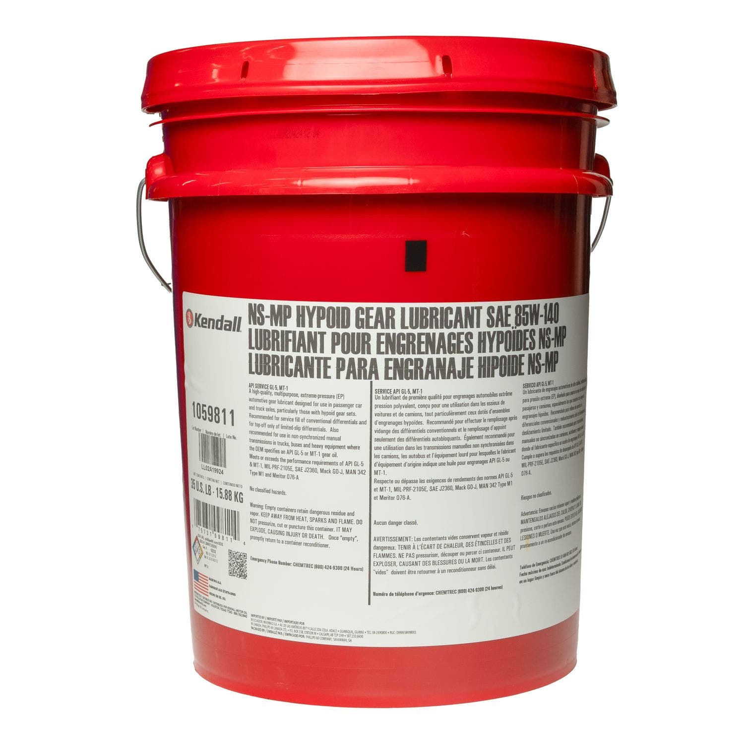 Cubeta aceite de transmisi&oacute;n Kendall 85W140 MP
