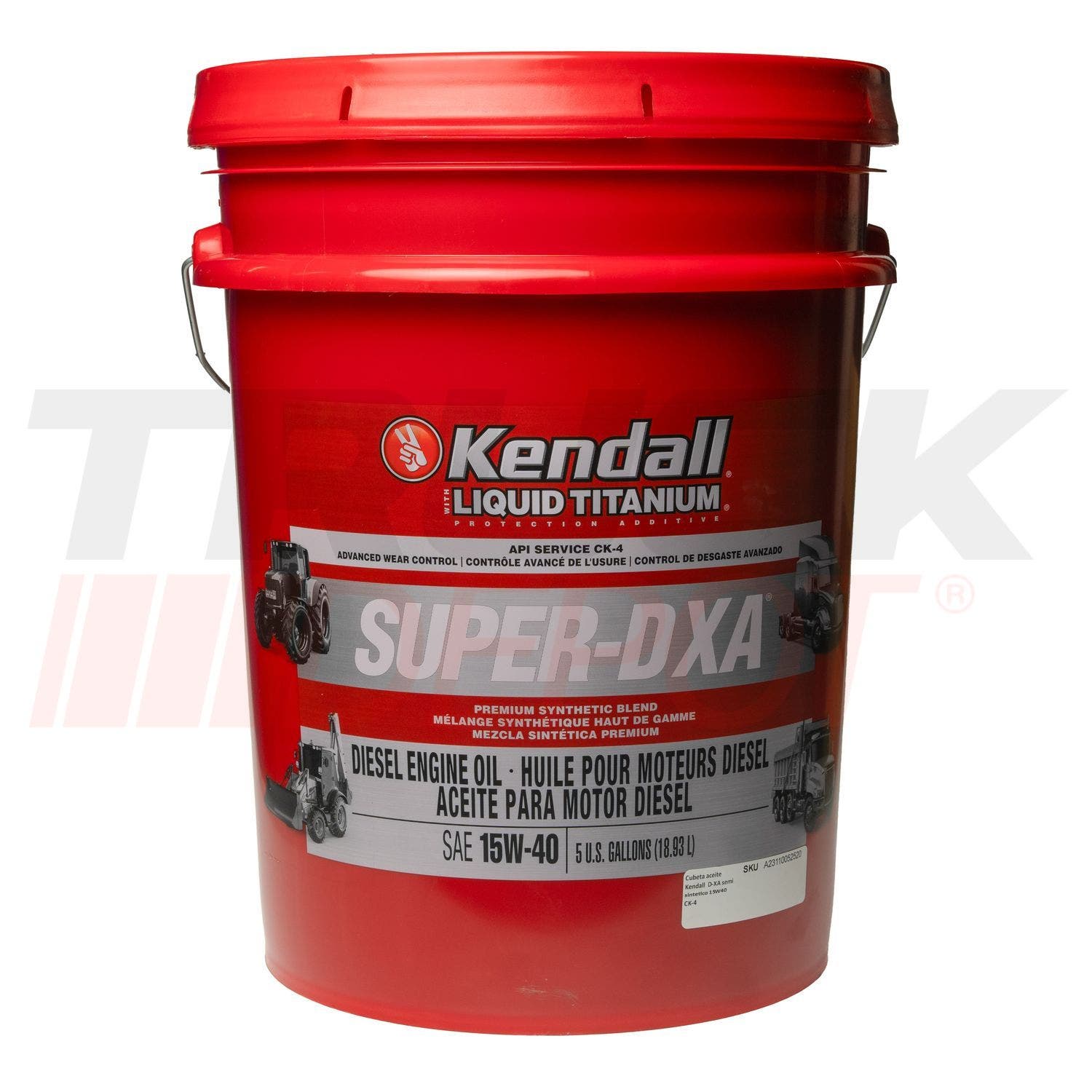 Cubeta de aceite Kendall D-XA semi sintetico 15W40 CK-4