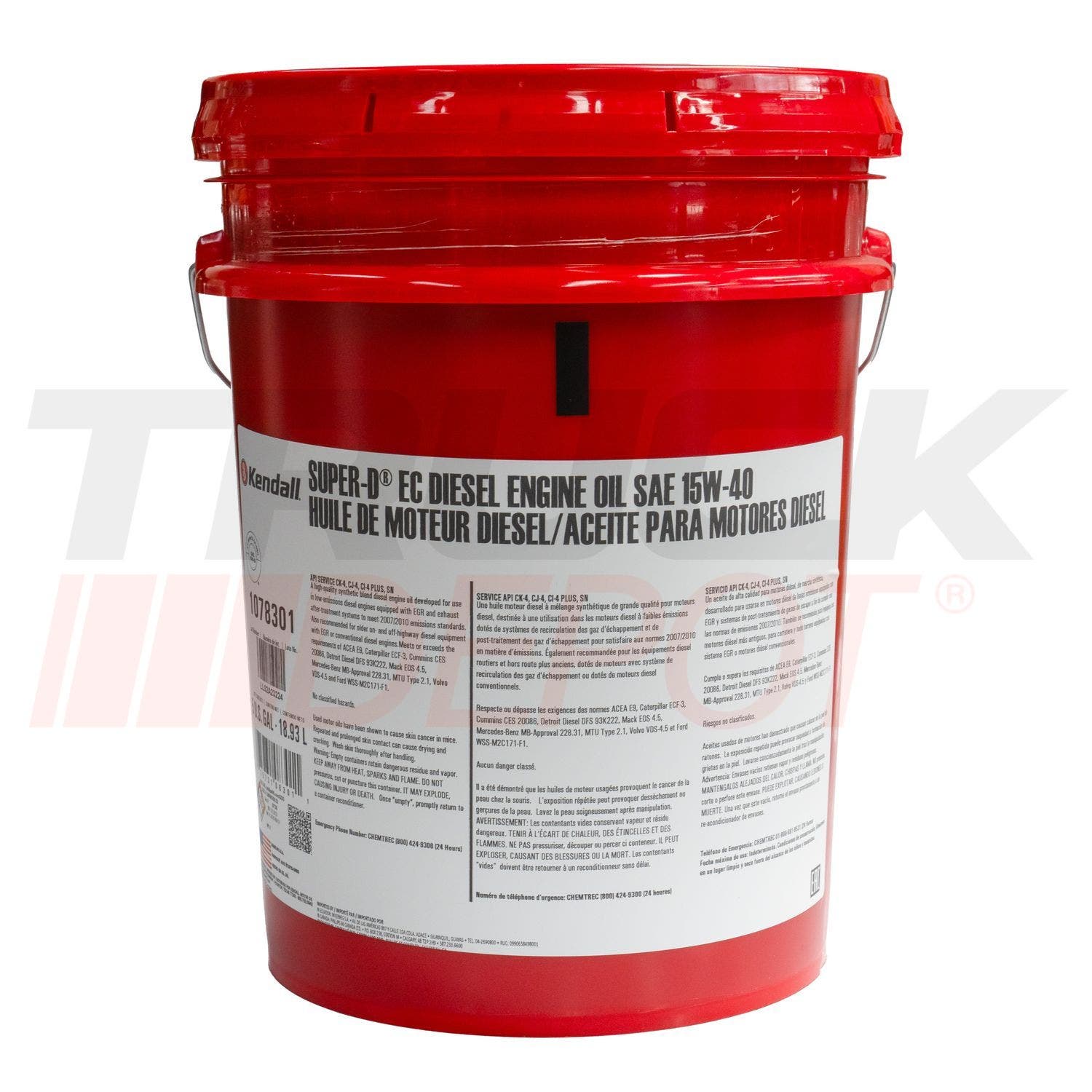 Cubeta de aceite Kendall D-EC 15W40 CK-4 super-D EC