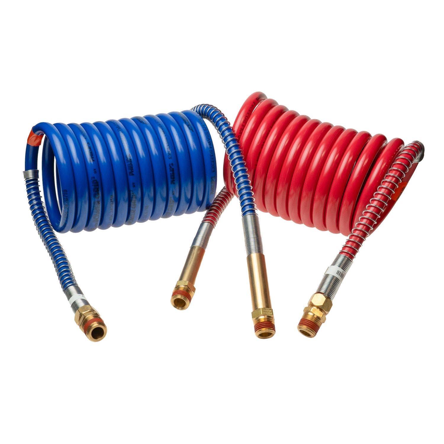 Juego de mangueras de freno de aire - POLAR AIR®, marca Phillips15 pies, color rojo y azul super resistente(emergencia y servicio)