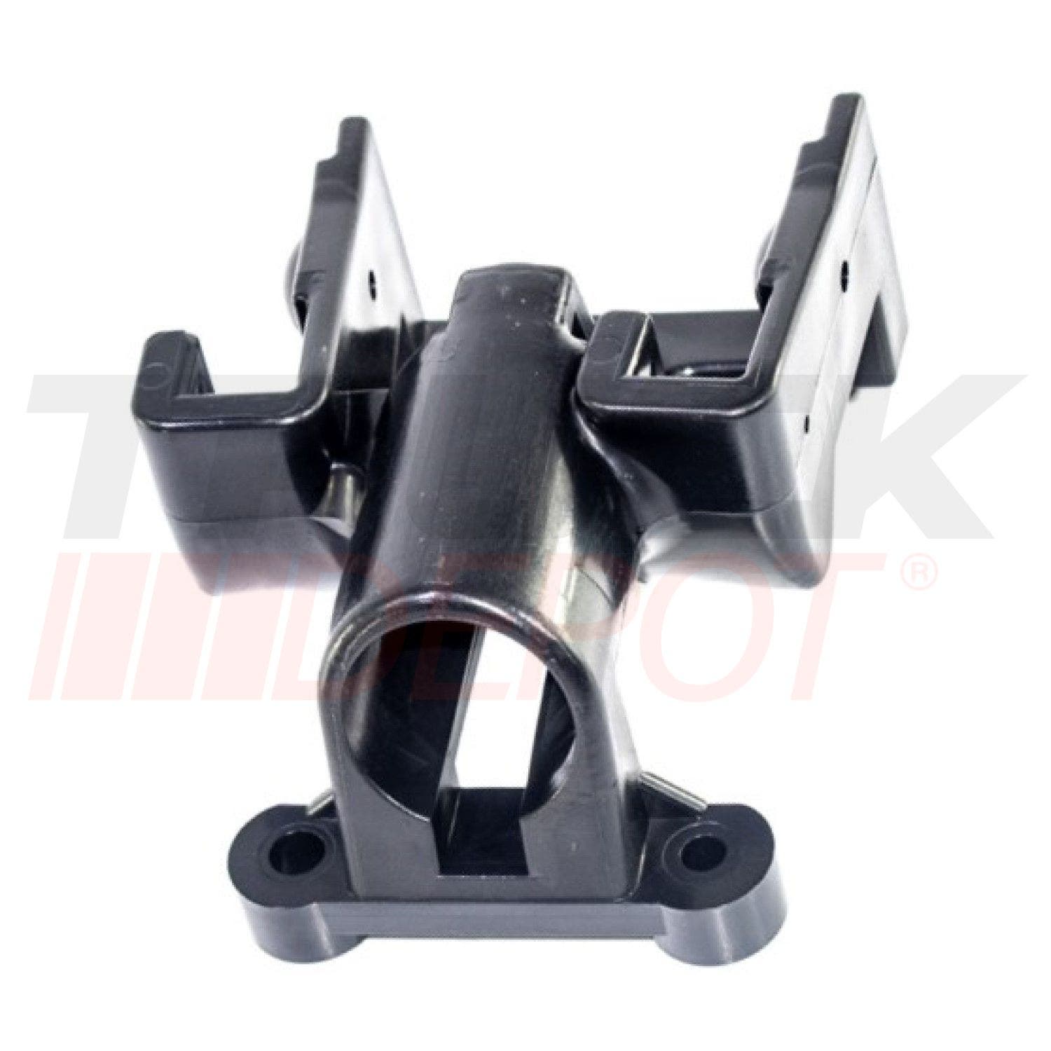 Soporte para sostener mangueras de aire azul y roja