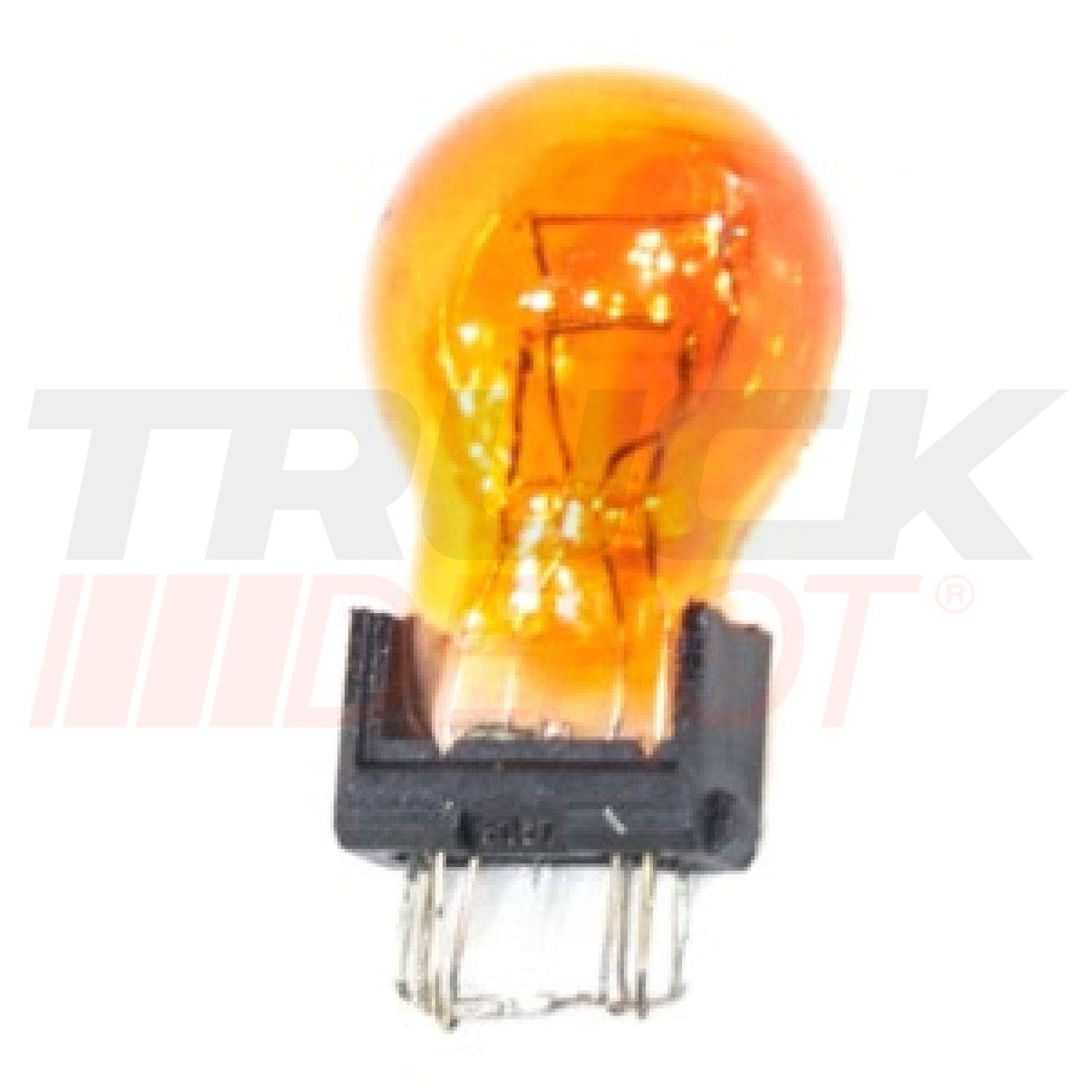 Bombillo 12V base plastica 3157 ambar