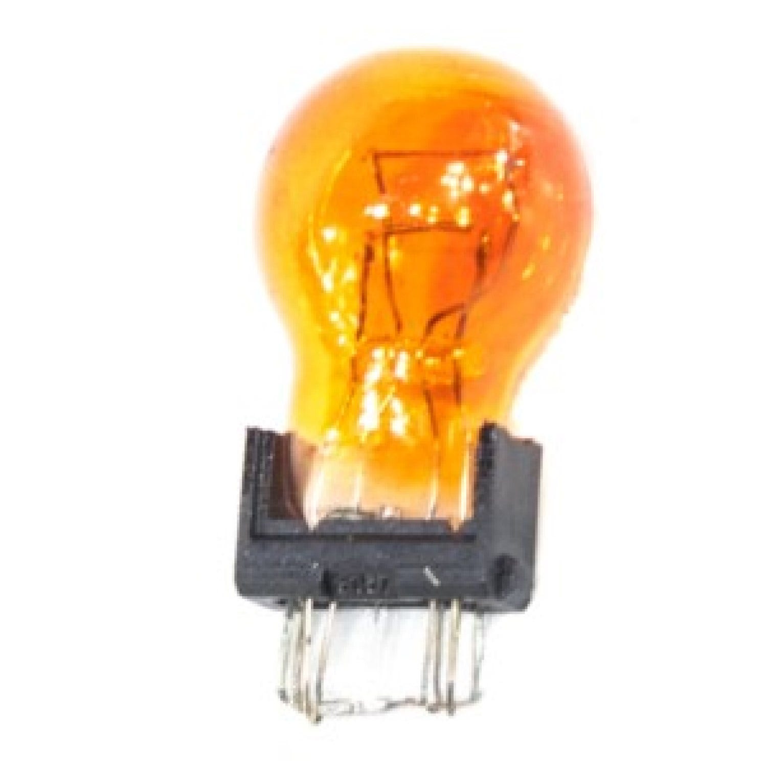 Bombillo 12V base plástica 3157 ámbar