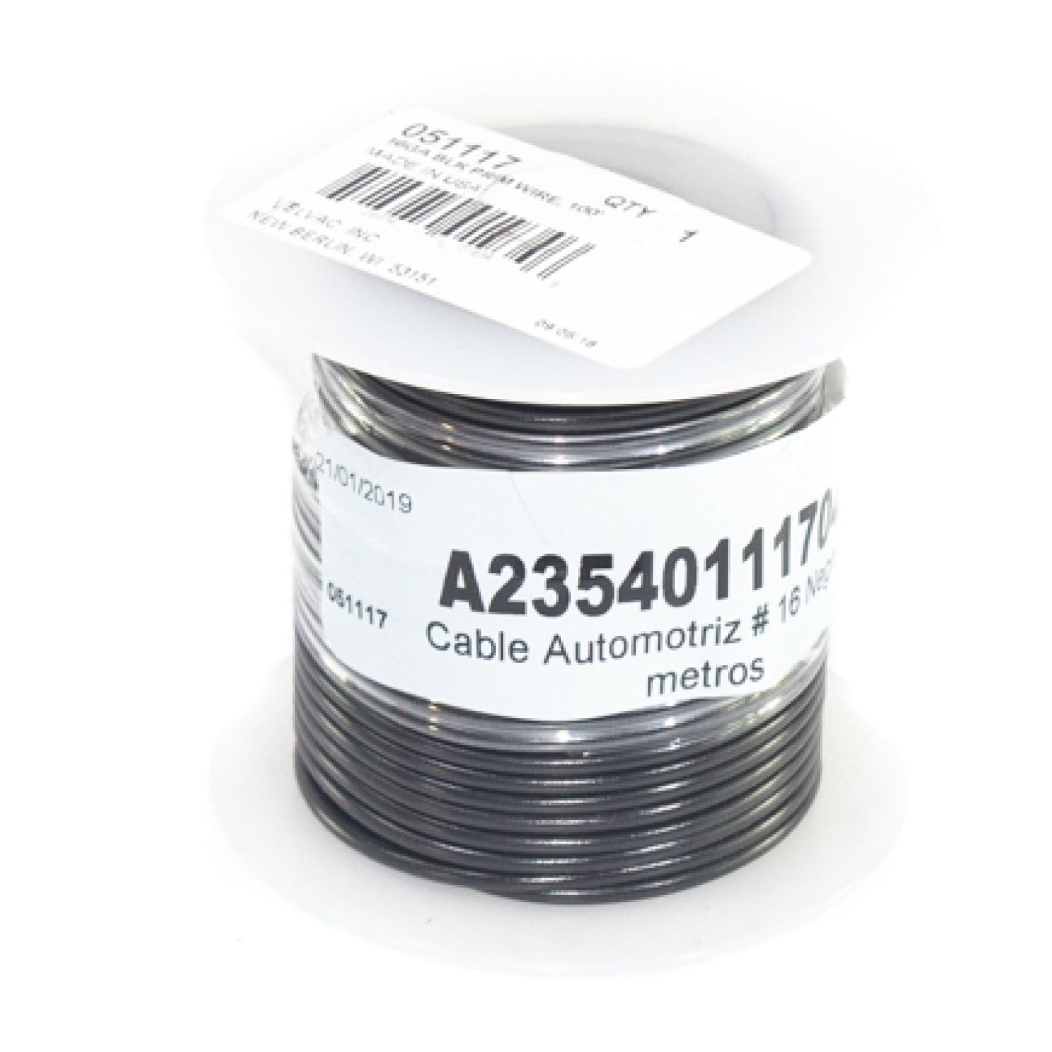 Cable automotriz # 16 negro por metro