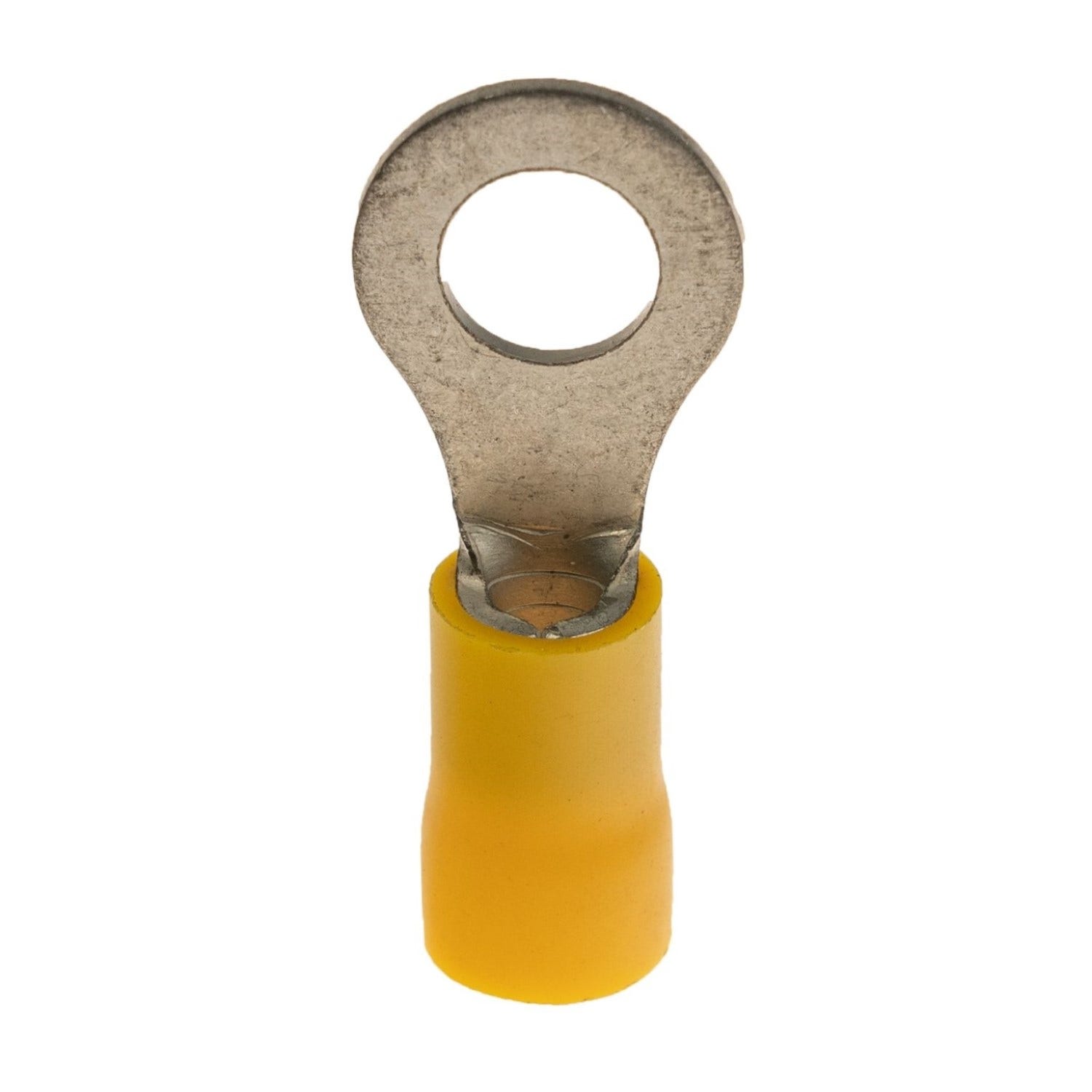Terminal de ojo 1/4" para cable 10-12 amarillo