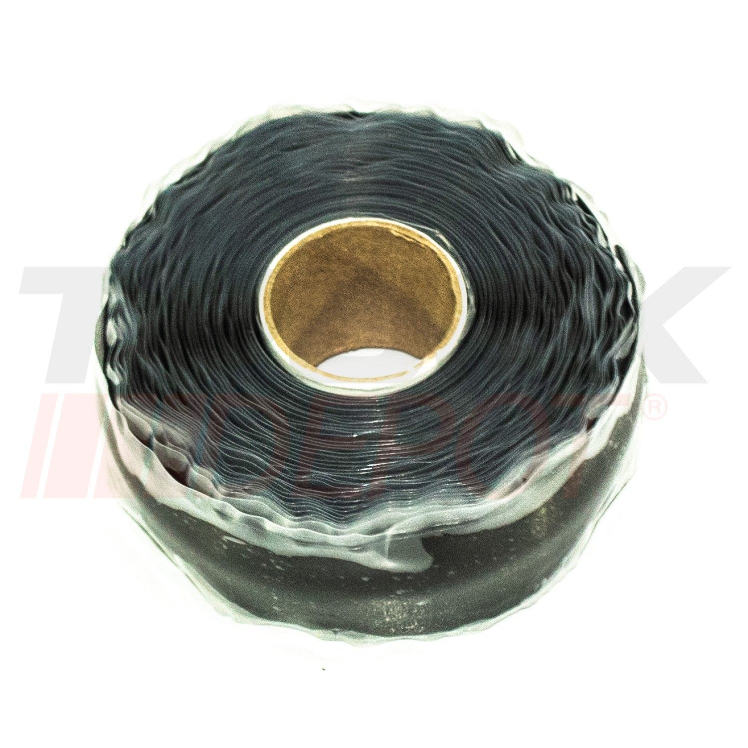 Cinta autofusion de silicona negra 1" de ancho 20'  largo (sello hermetico permanente)