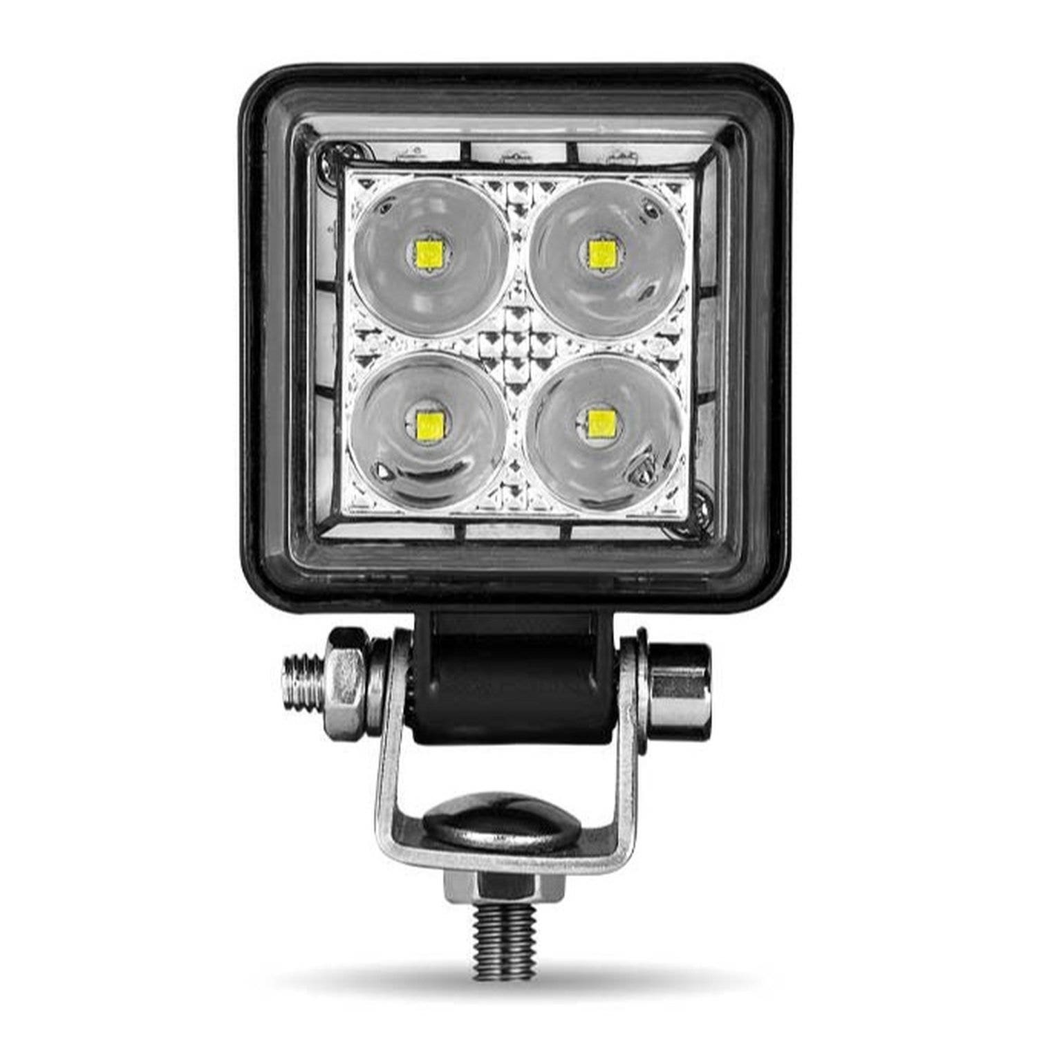 Luz de Trabajo LED Cuadrada Mini Radiant de 2" Luz Enfoque/Amplia (16 LEDS) - 800 Lúmenes -  Marca TRUX