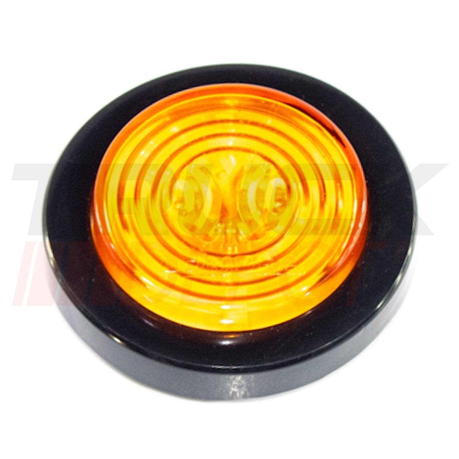 Farol redondo de 2" hule y conector Amarillo