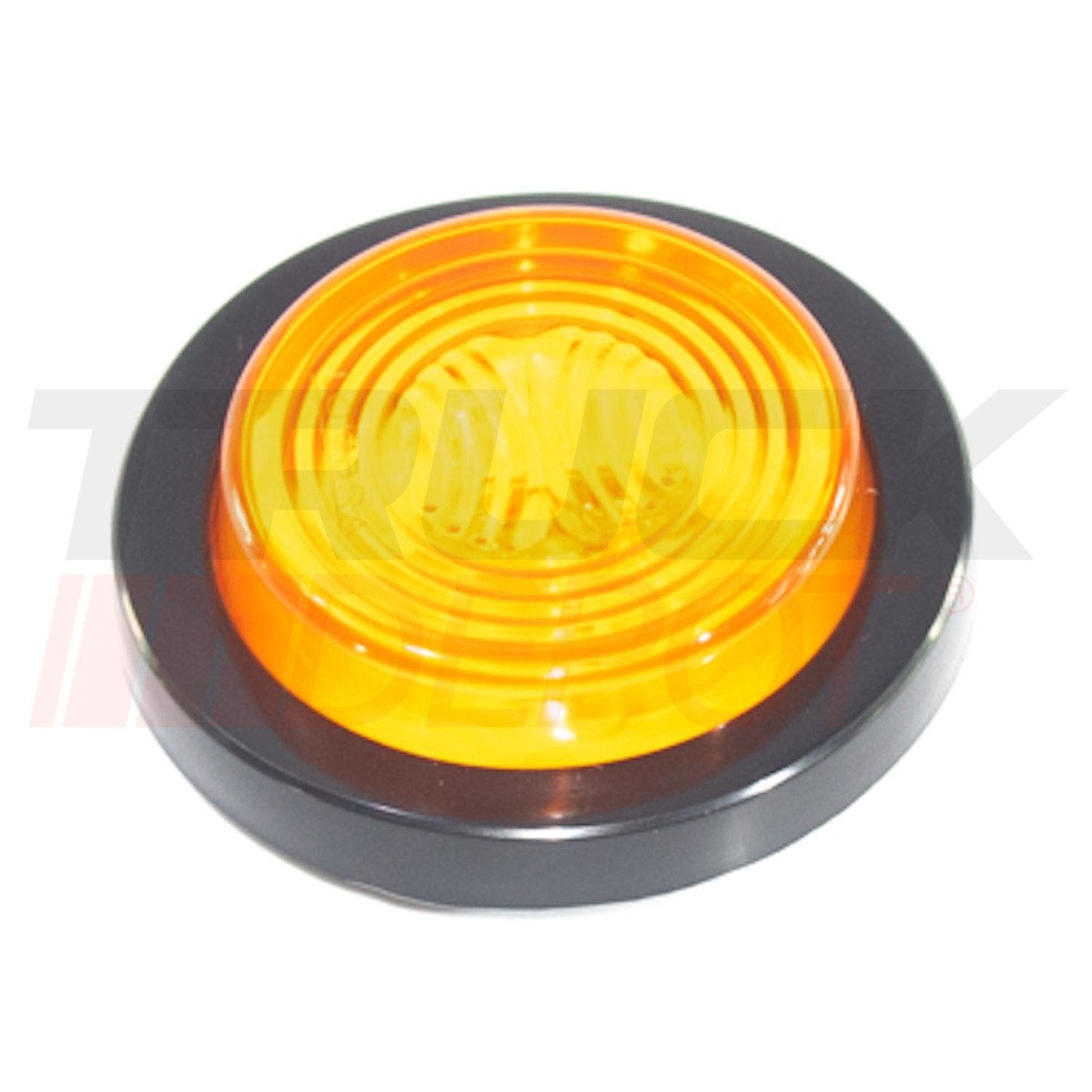 Farol redondo de 2 1/2" hule y conector amarillo