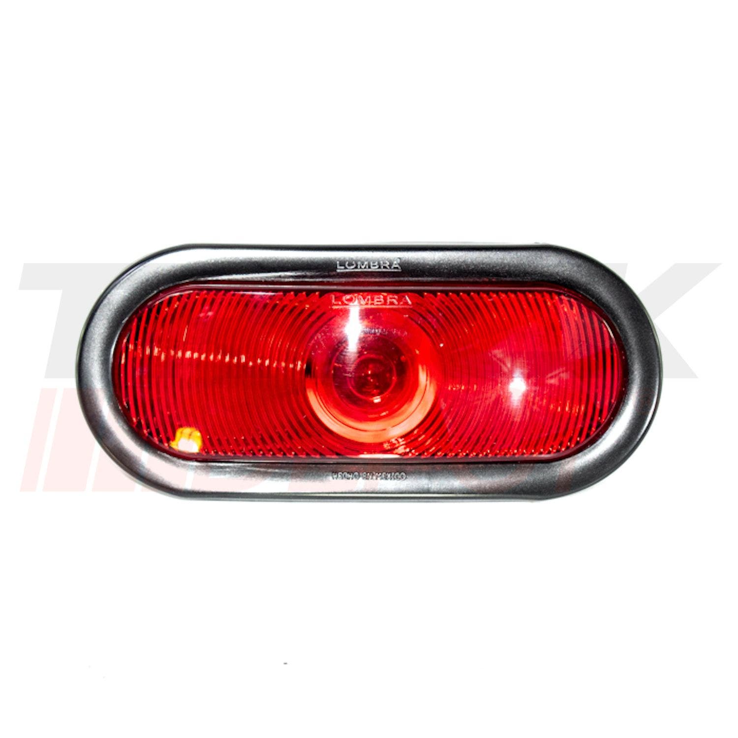 Farol ovalado rojo sellado con hule y conector