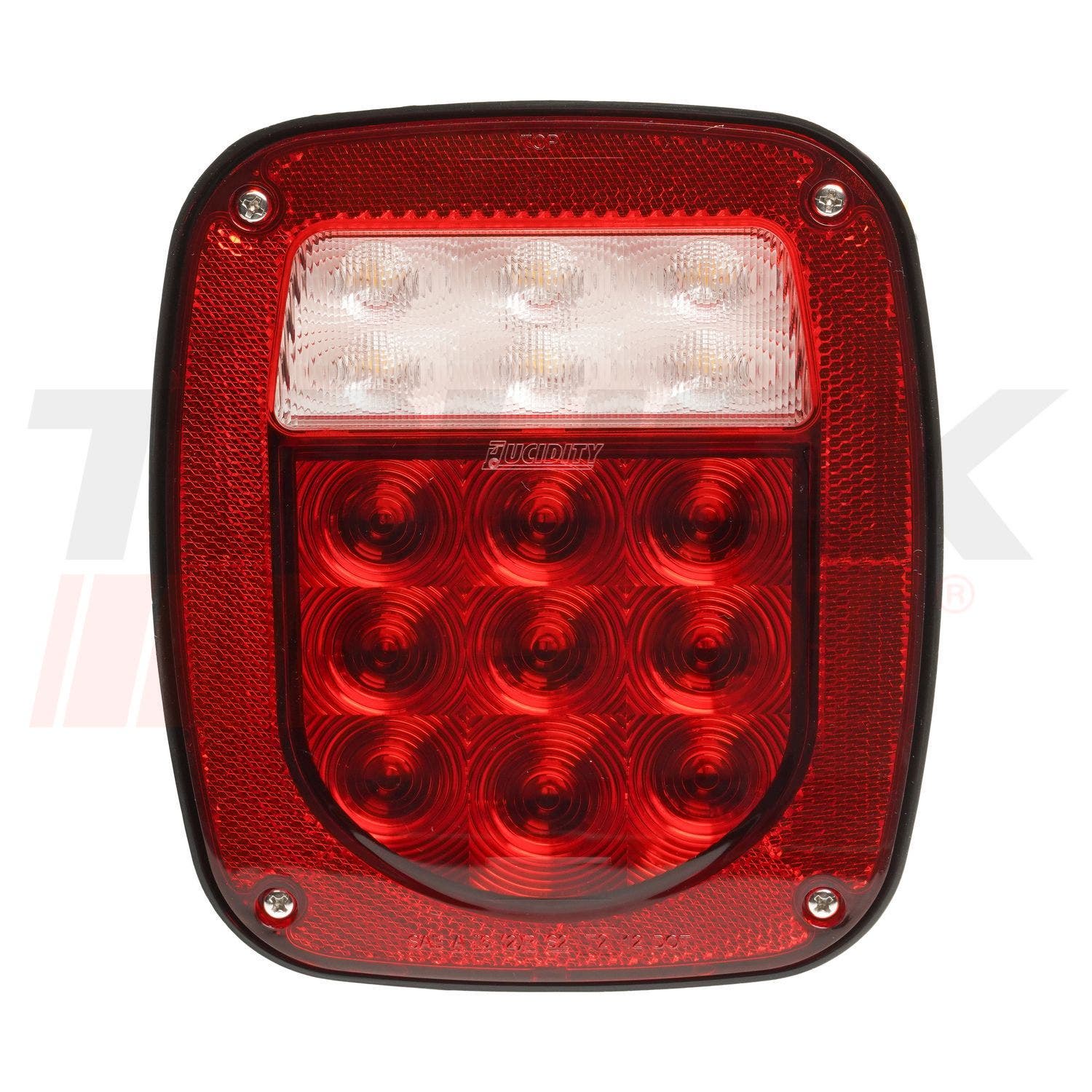 Farol cuadrado rojo trasero Mack 16 LED