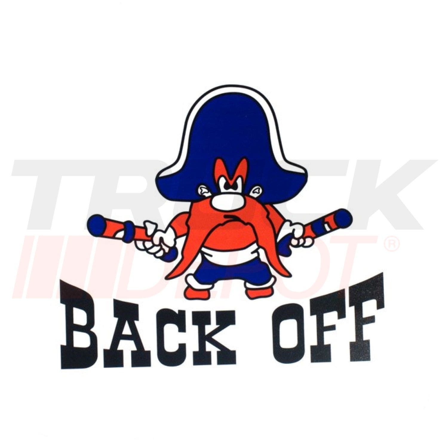 Faldon base blanco Back Off 24" x 30"