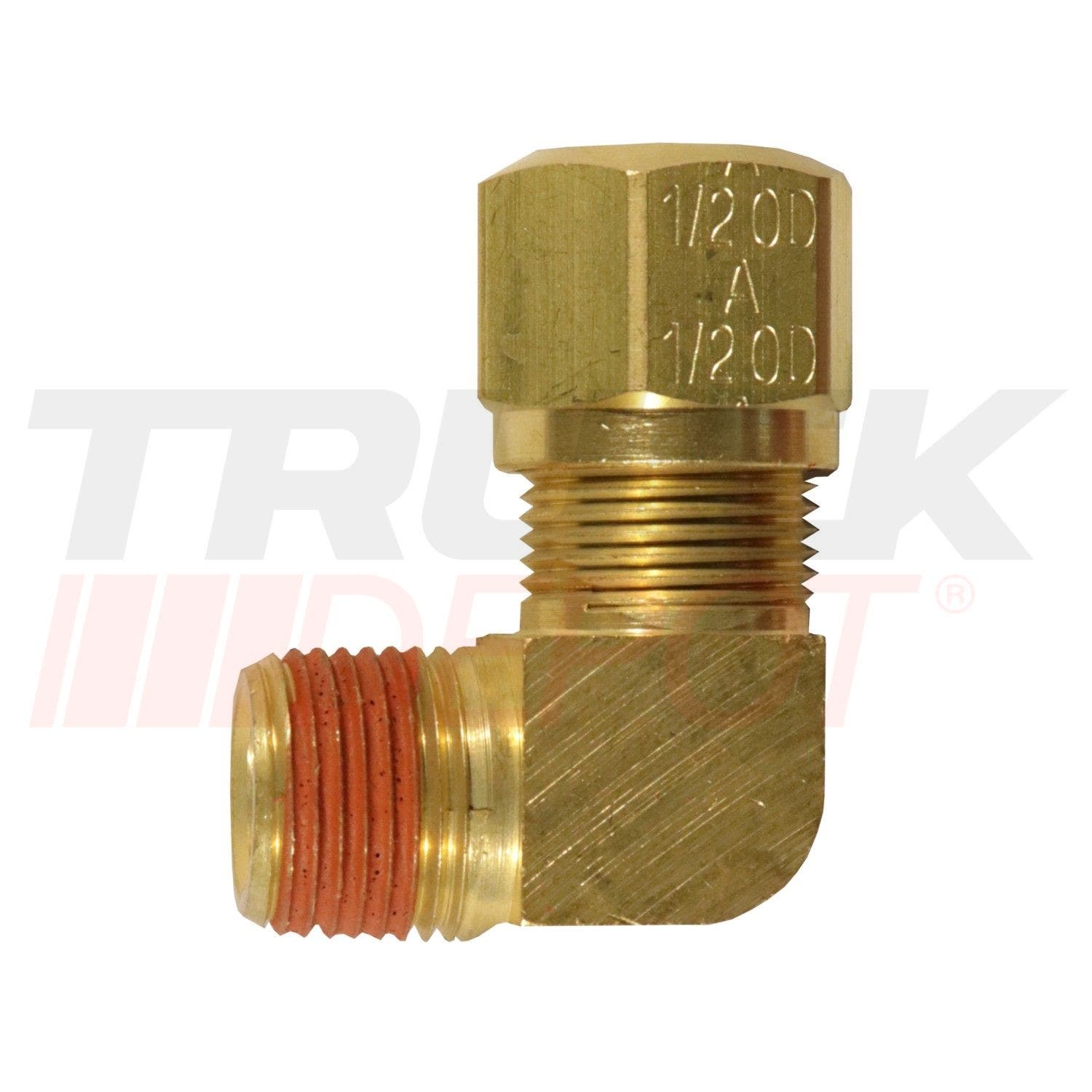 Union de manguera de codo macho 1/2 x 3/8