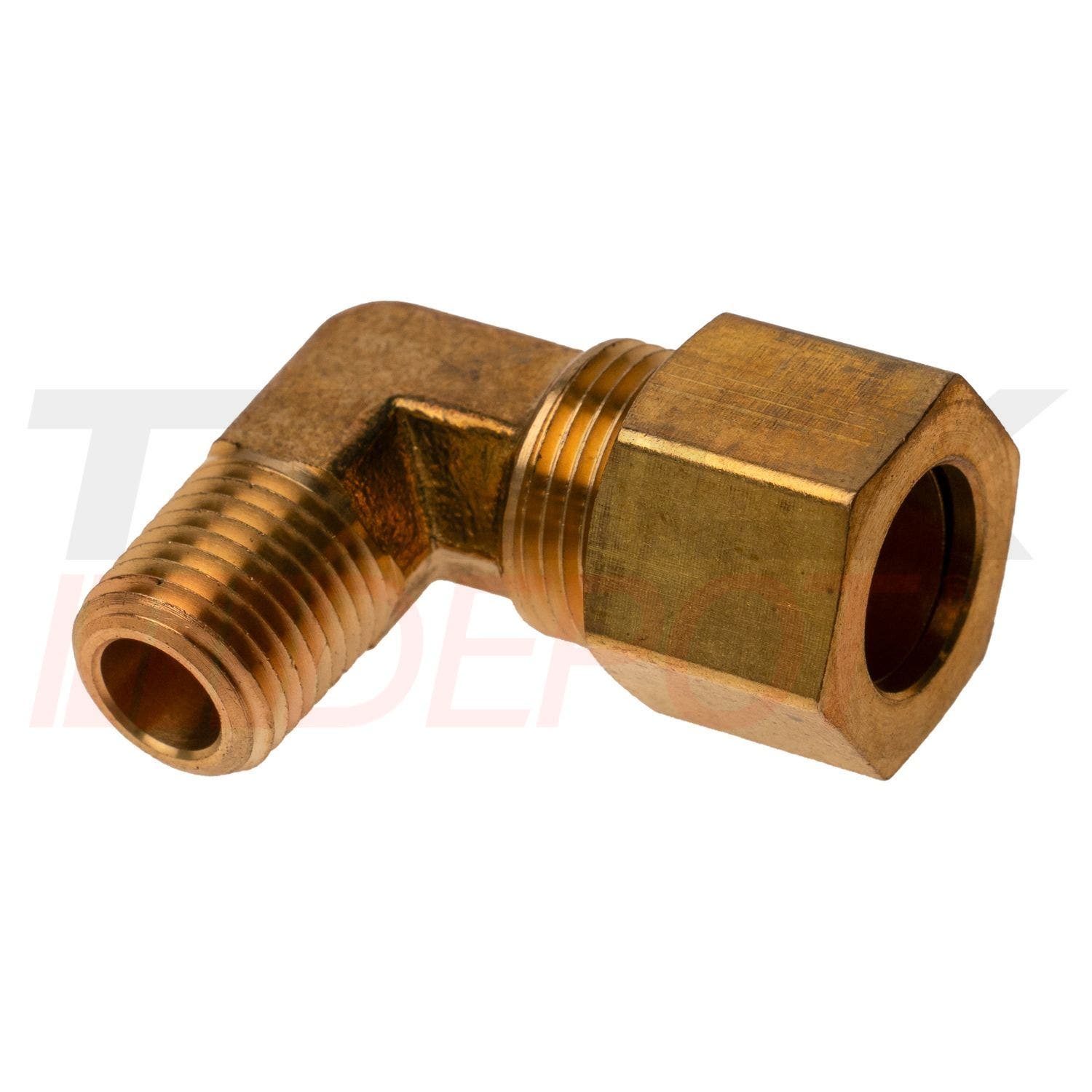Union manguera codo macho 1/2 x 1/4