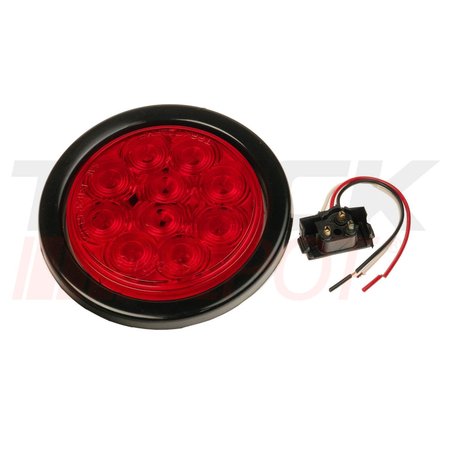 Lampara redonda 4" LED roja 24V