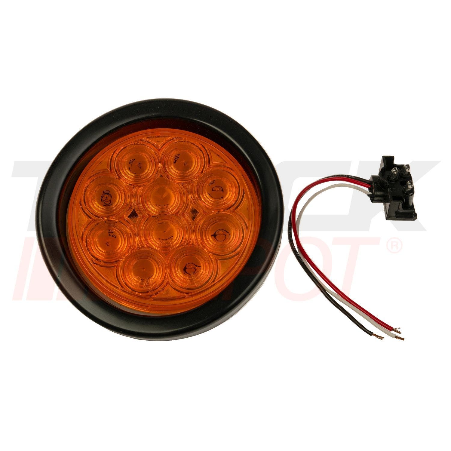 Lampara redonda 4" LED ambar 24V