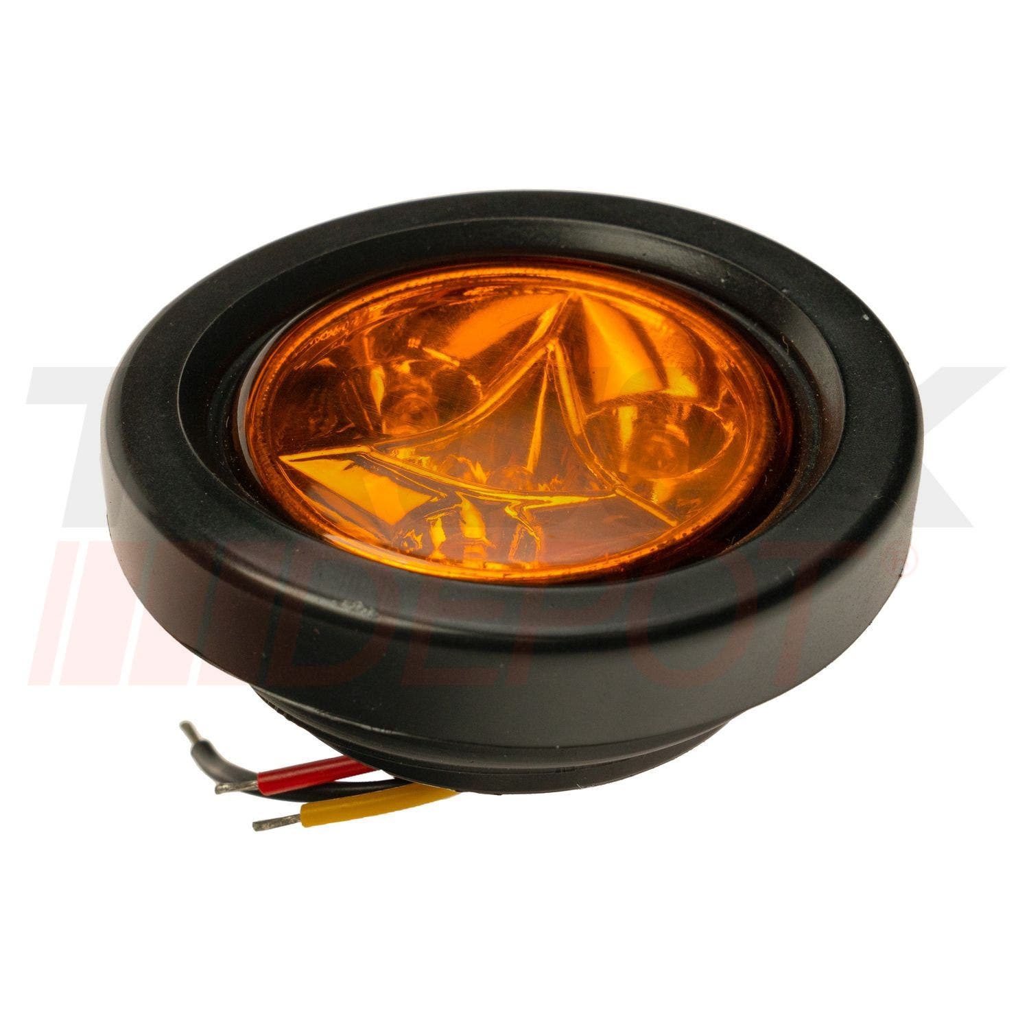 Lampara redonda 2" LED ambar 24V