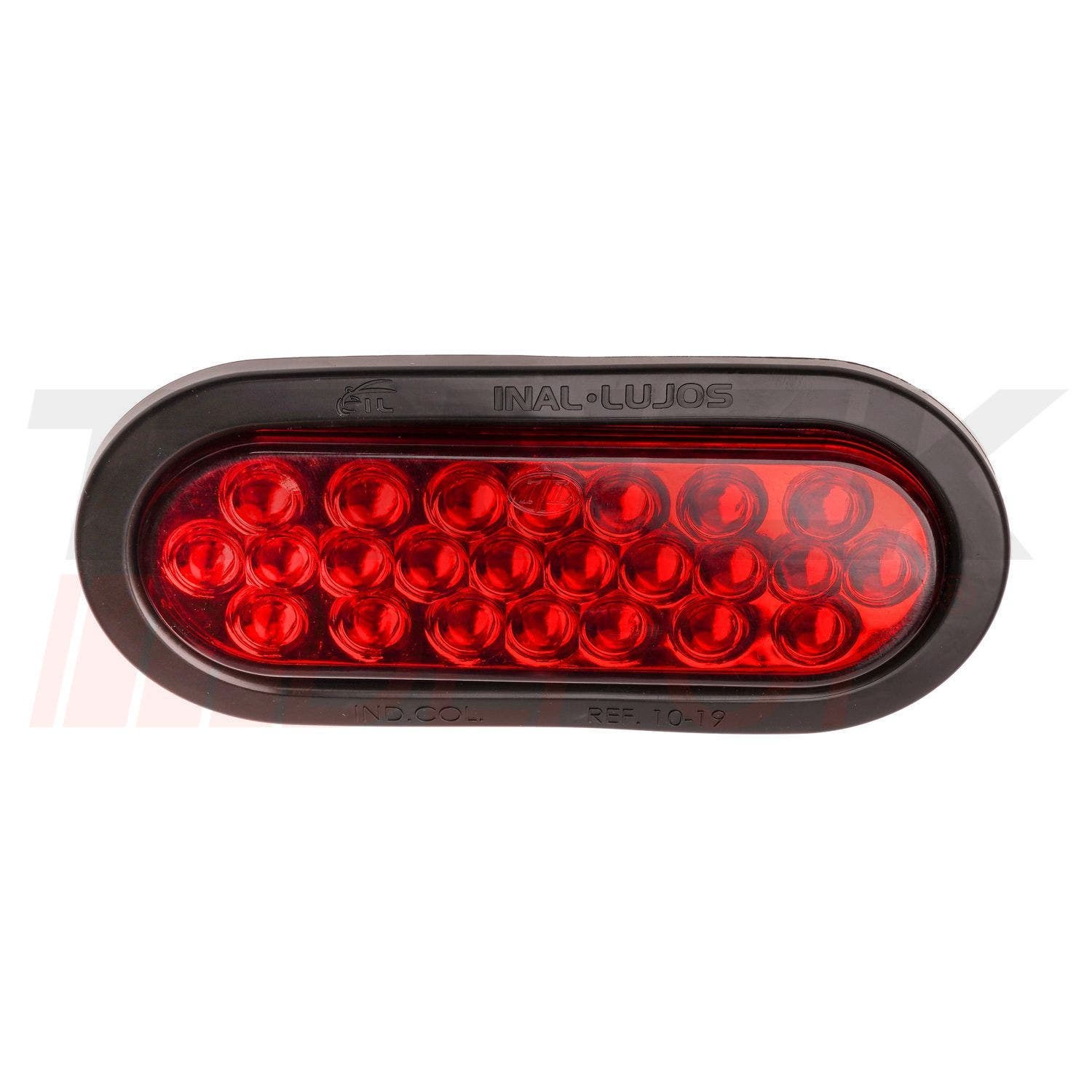 Lámpara ovalada roja multivoltaje